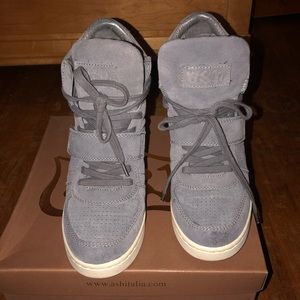 Ash Wedge Grey Suede Sneakers
